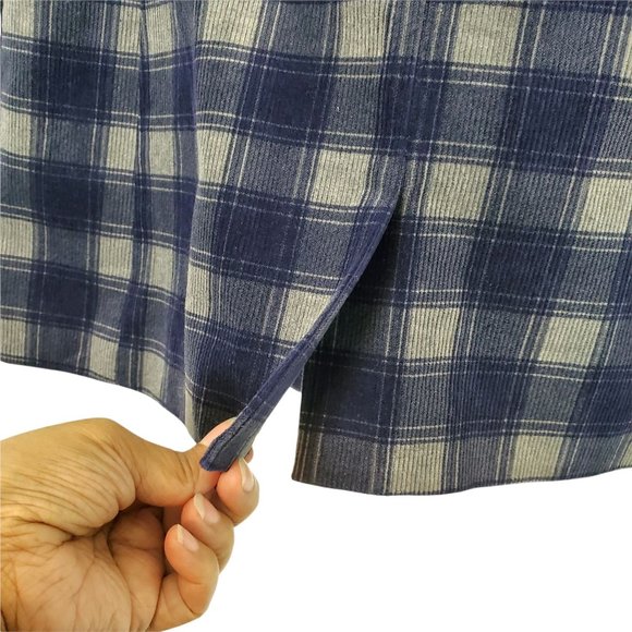NWT The Korner Blue Plaid Corduroy Blazer Jacket - Picture 6 of 7